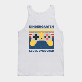 Kids Kindergarten Level Unlocked Back To School Video Gamer Tank Top